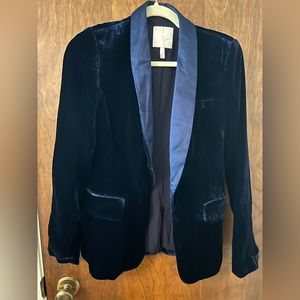 Joie Velvet Navy Blazer